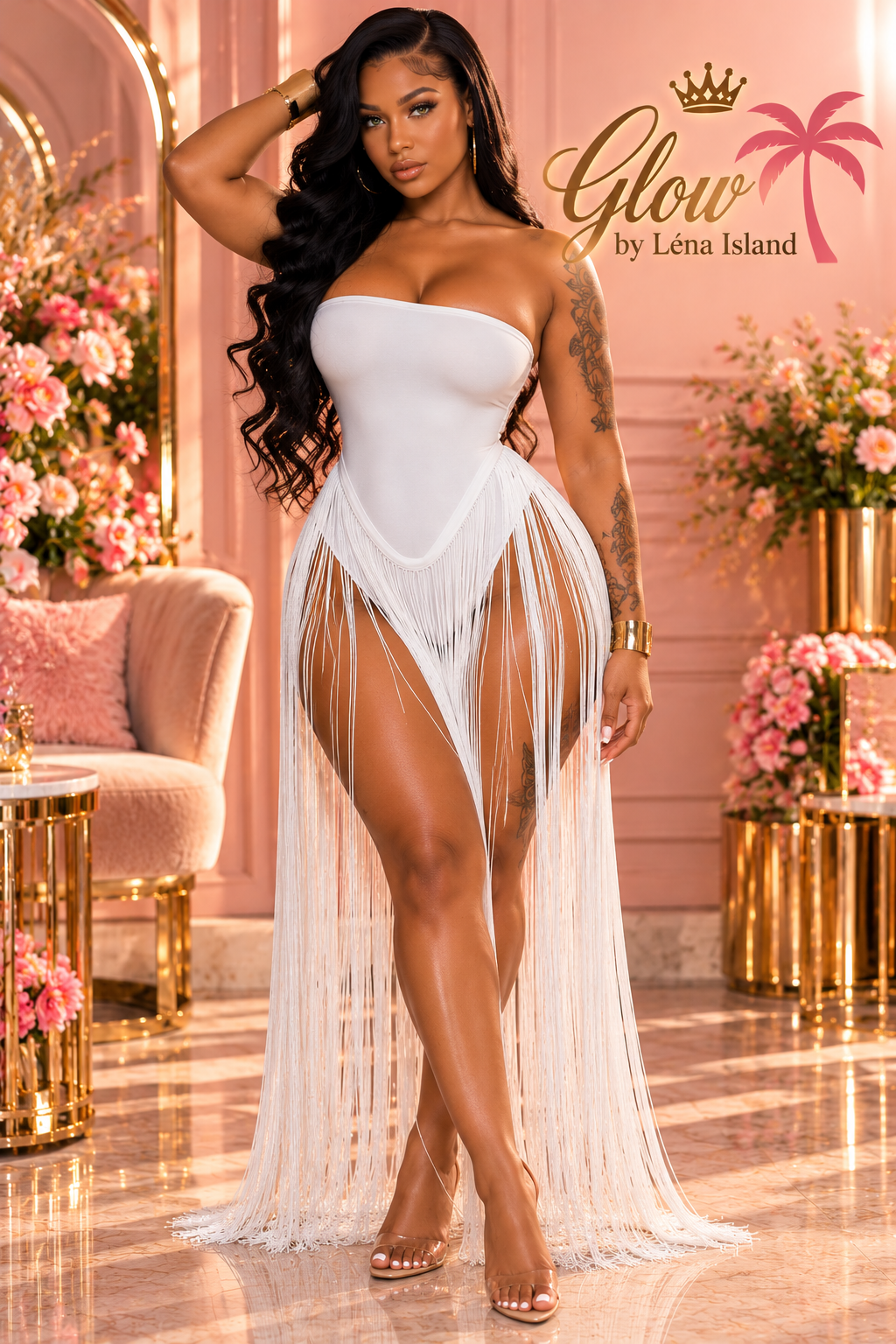 ❤️ Body Bustier Femme à Franges – Tenue de Soirée Glamour ✨