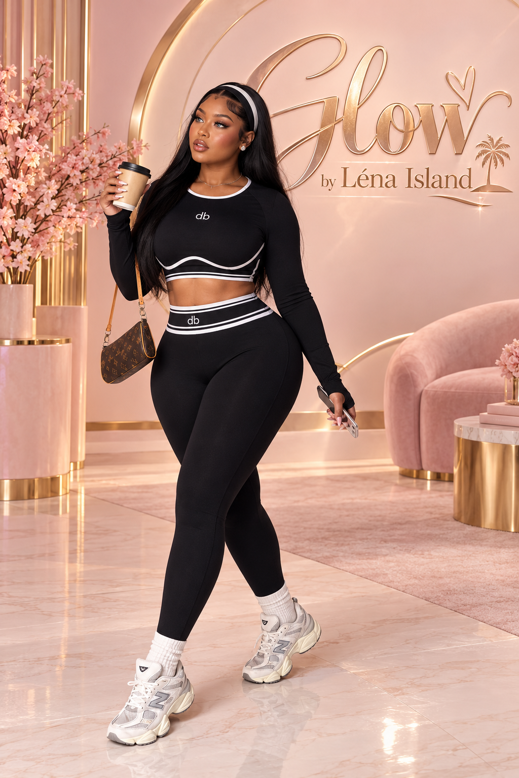 ✨ Ensemble de Sport Femme 2 Pièces – Noir Élégant 🖤🧘🏽‍♀️