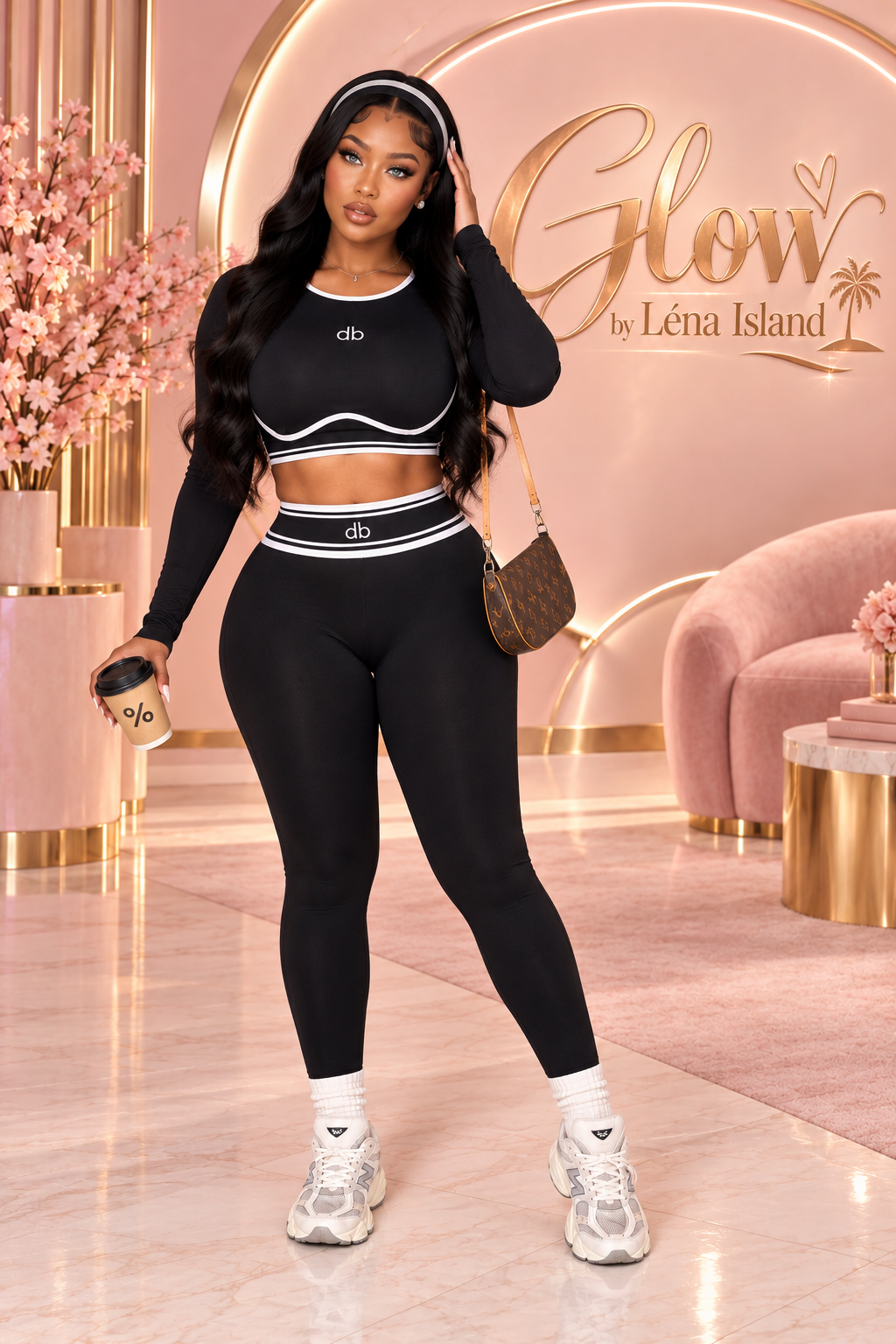 ✨ Ensemble de Sport Femme 2 Pièces – Noir Élégant 🖤🧘🏽‍♀️