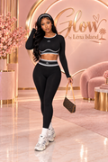 ✨ Ensemble de Sport Femme 2 Pièces – Noir Élégant 🖤🧘🏽‍♀️