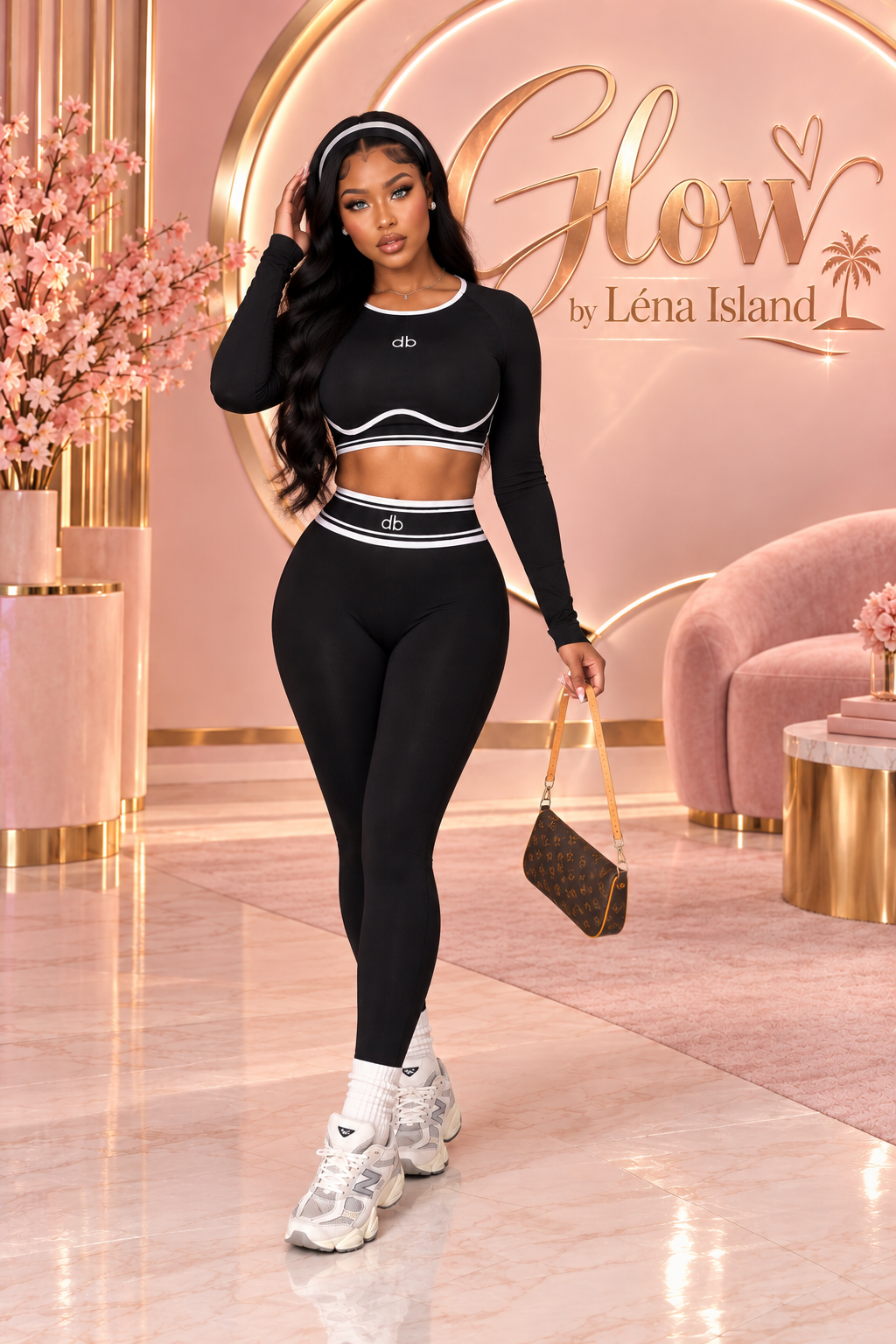 ✨ Ensemble de Sport Femme 2 Pièces – Noir Élégant 🖤🧘🏽‍♀️