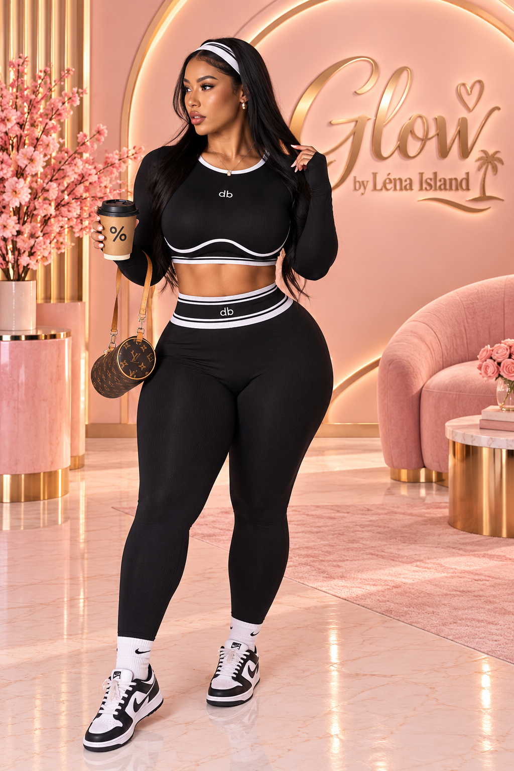 ✨ Ensemble de Sport Femme 2 Pièces – Noir Élégant 🖤🧘🏽‍♀️
