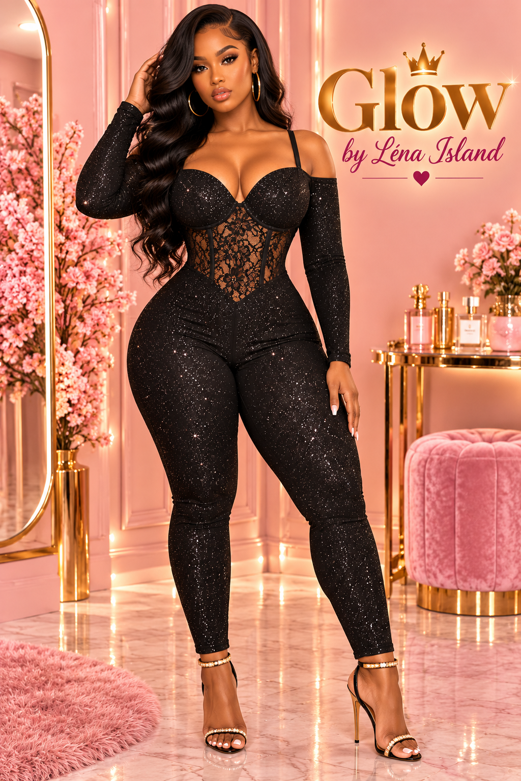 ✨ Combinaison Femme Sexy – Jumpsuit Sculptante en Dentelle 🖤🦋