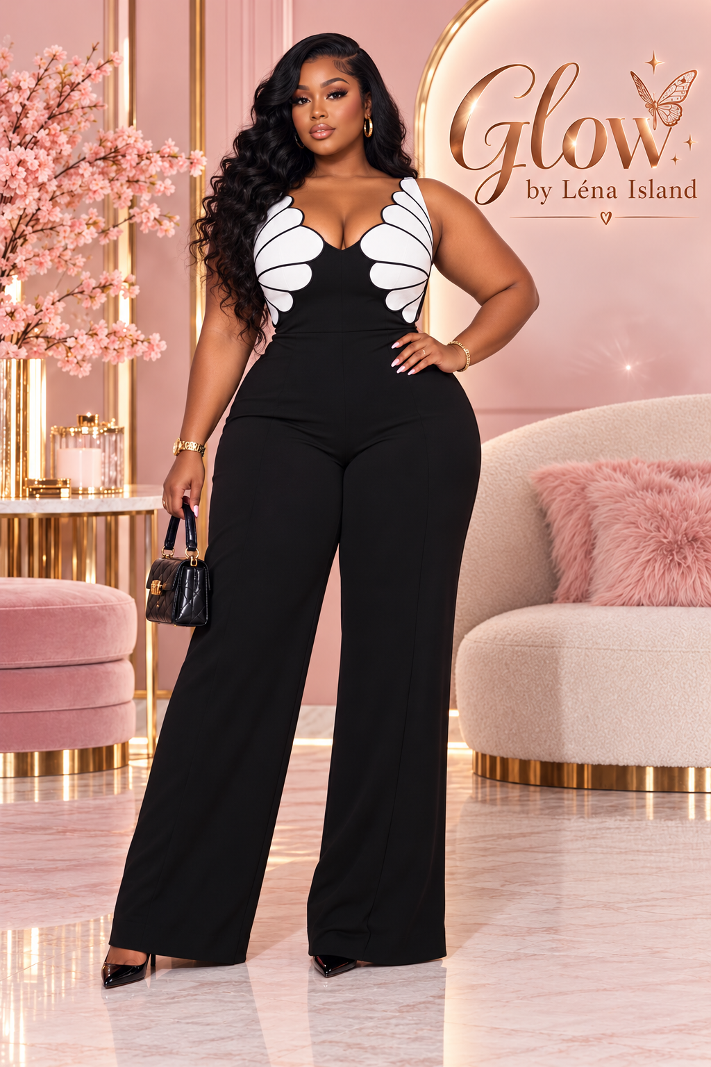 ✨👑 Combinaison Femme Chic & Sexy – Glow by Léna Island 💖🌸