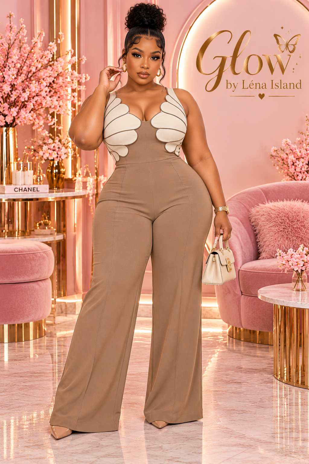 ✨👑 Combinaison Femme Chic & Sexy – Glow by Léna Island 💖🌸