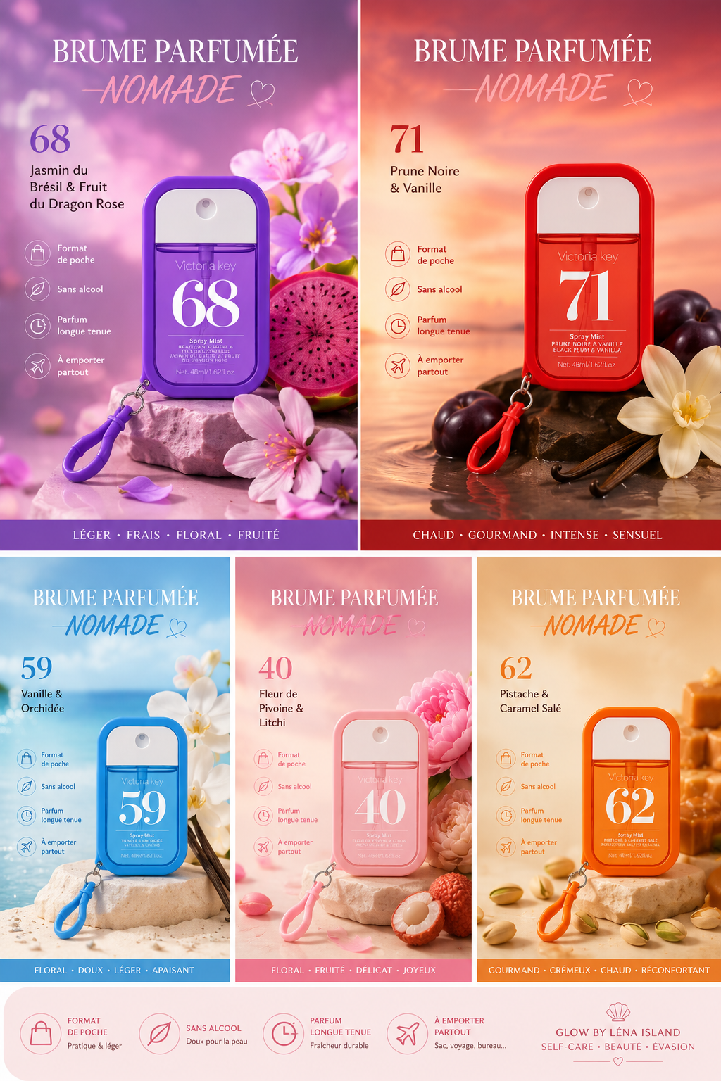 Brume Parfumée de Poche – Collection Évasion 🌴