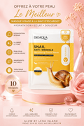 🐌 Masque Visage à la Bave d’Escargot | Hydratation Intense & Peau Éclatante 💛
