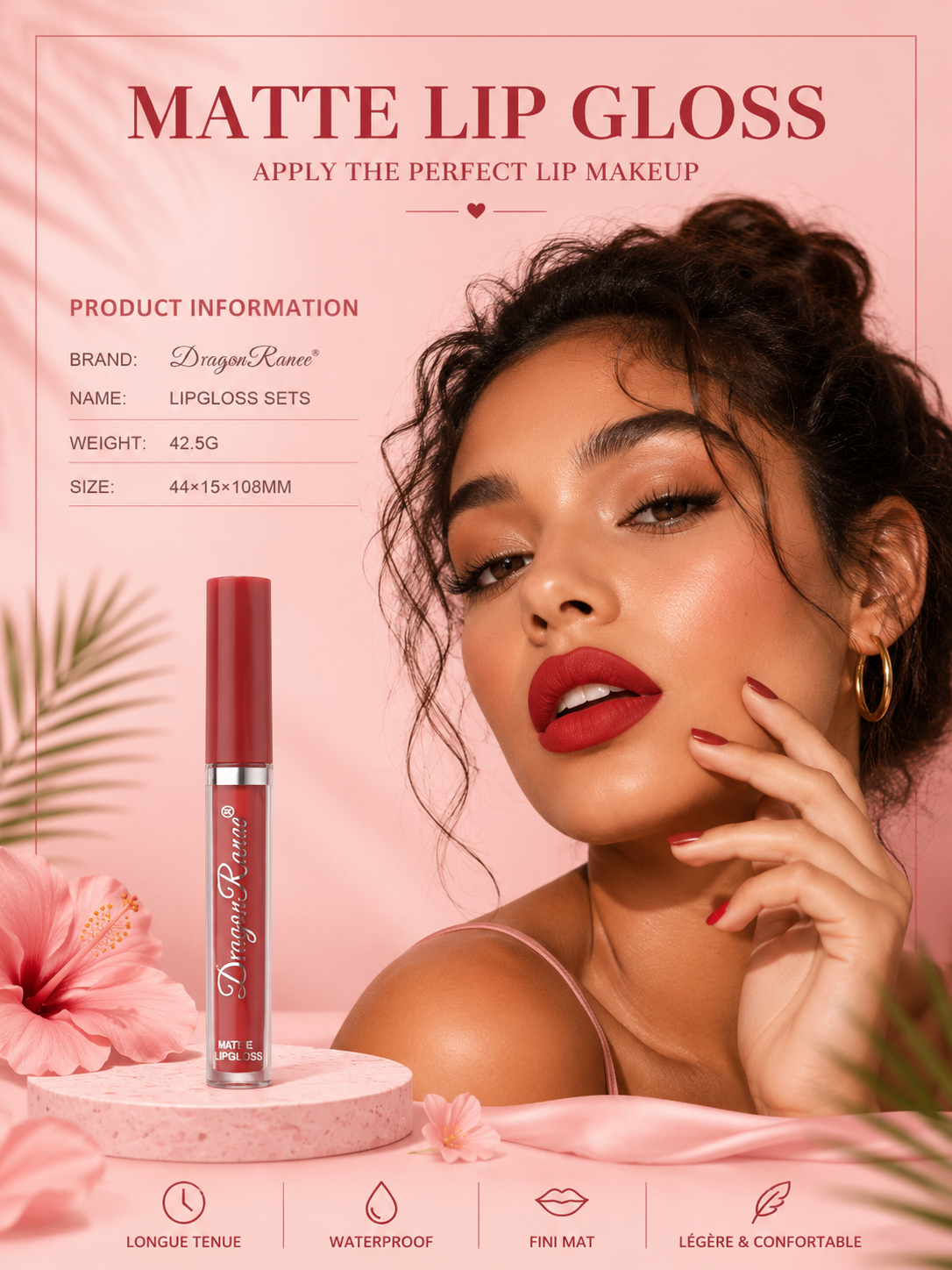 💄✨ Coffret de 3 Rouges à Lèvres Liquides Mats Longue Tenue 💋