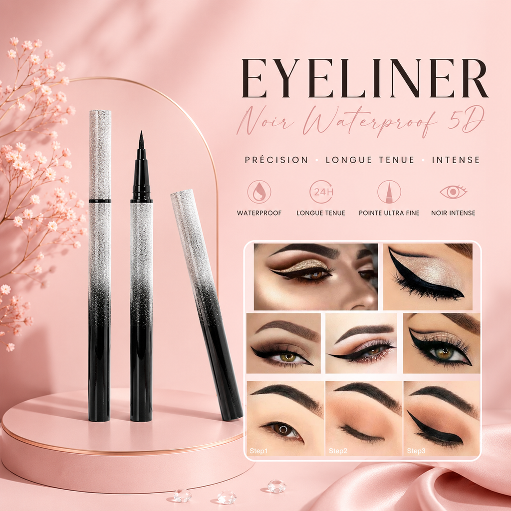 ✨ Eyeliner Noir Waterproof 5D – Longue Tenue & Précision Ultra Fine