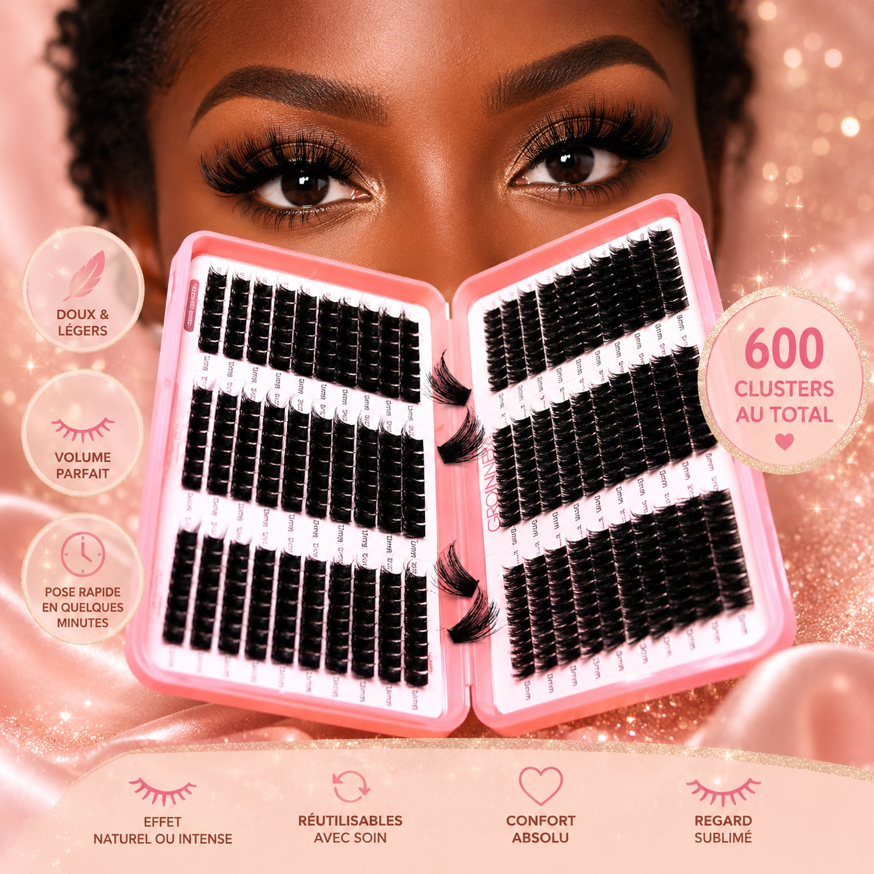 ✨ Cils en Grappes DIY – Effet Volume & Cat Eye | Extension de Cils Réutilisable