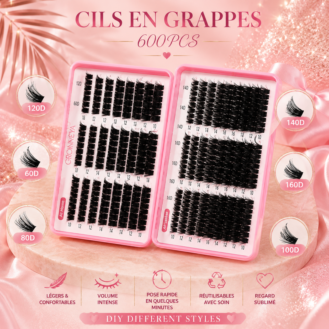 ✨ Cils en Grappes DIY – Effet Volume & Cat Eye | Extension de Cils Réutilisable