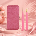 ✨ Kit Professionnel de Pinces à Faux Cils avec Étui Rose 💖