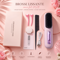 Brosse Lissante Sans Fil USB – Lissage Rapide & Cheveux Soyeux ✨