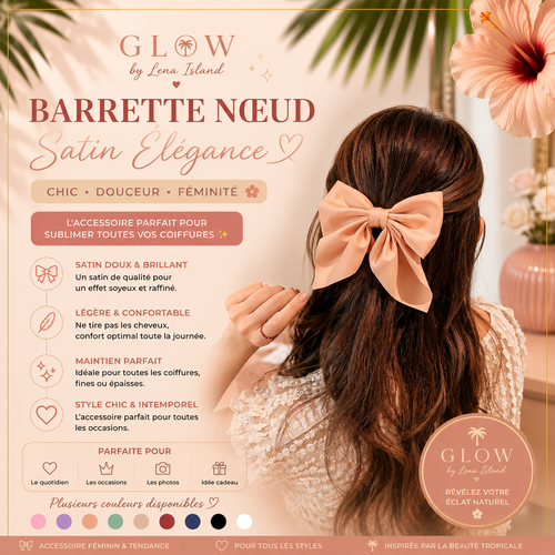Barrette Nœud Satin Élégance – L’Accessoire Chic & Féminin ✨