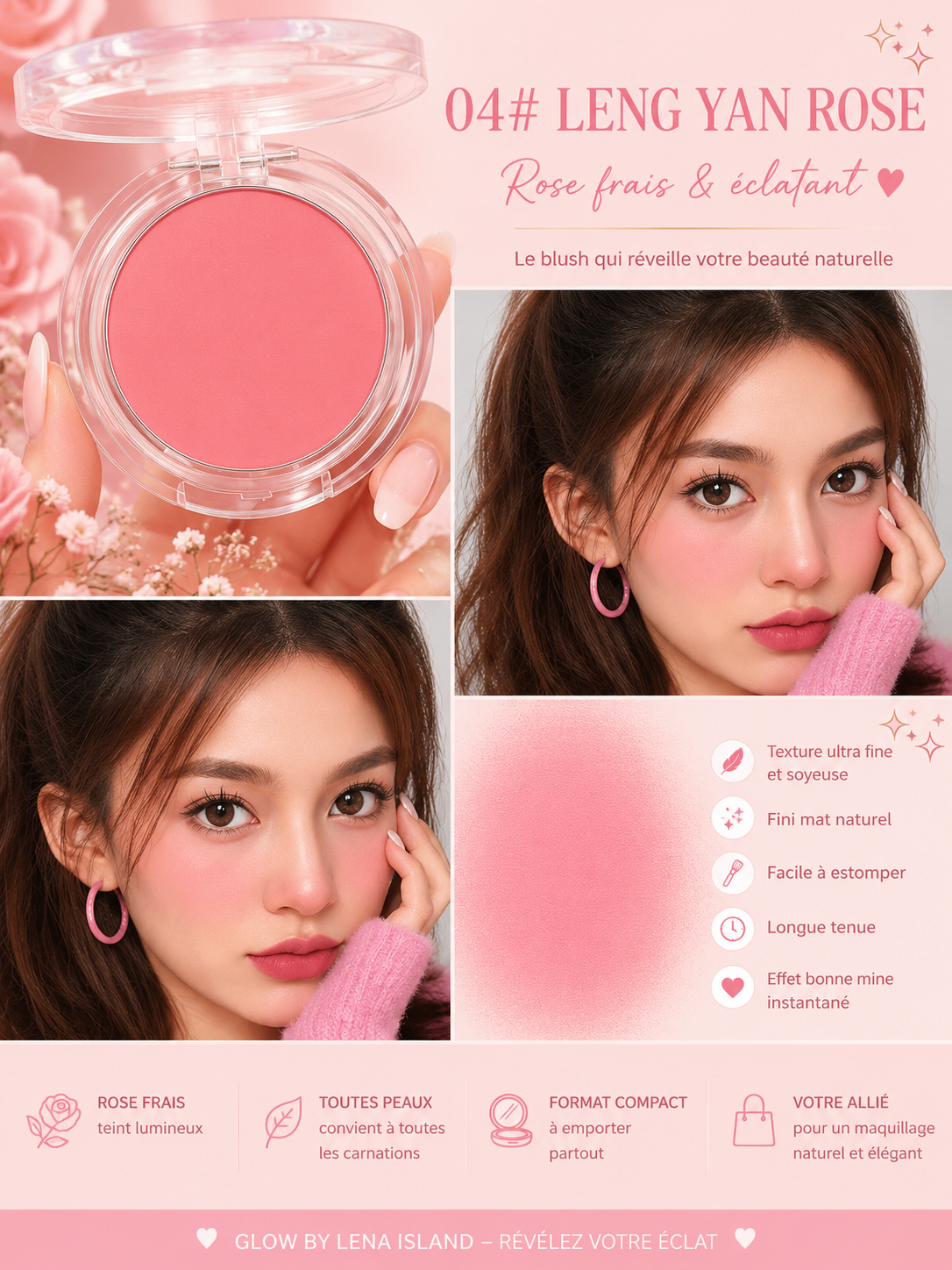 🌸 Blush Velours Mat – Effet Bonne Mine Naturel