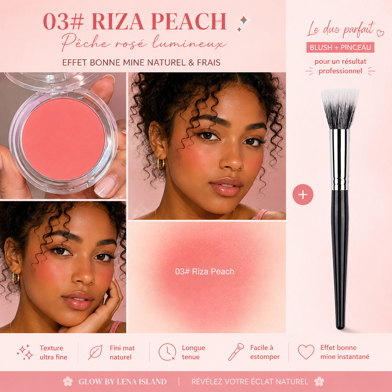 🌸 Blush Velours Mat – Effet Bonne Mine Naturel
