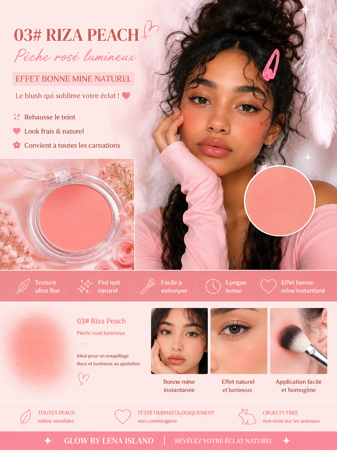 🌸 Blush Velours Mat – Effet Bonne Mine Naturel