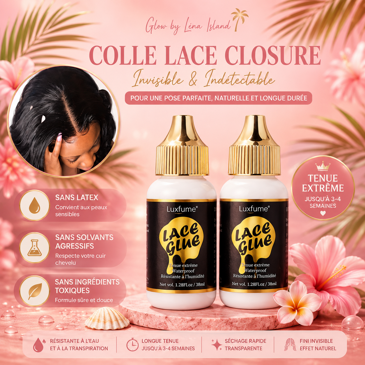 Colle Lace Waterproof Ultra Fixation | Tenue Longue Durée 💧✨