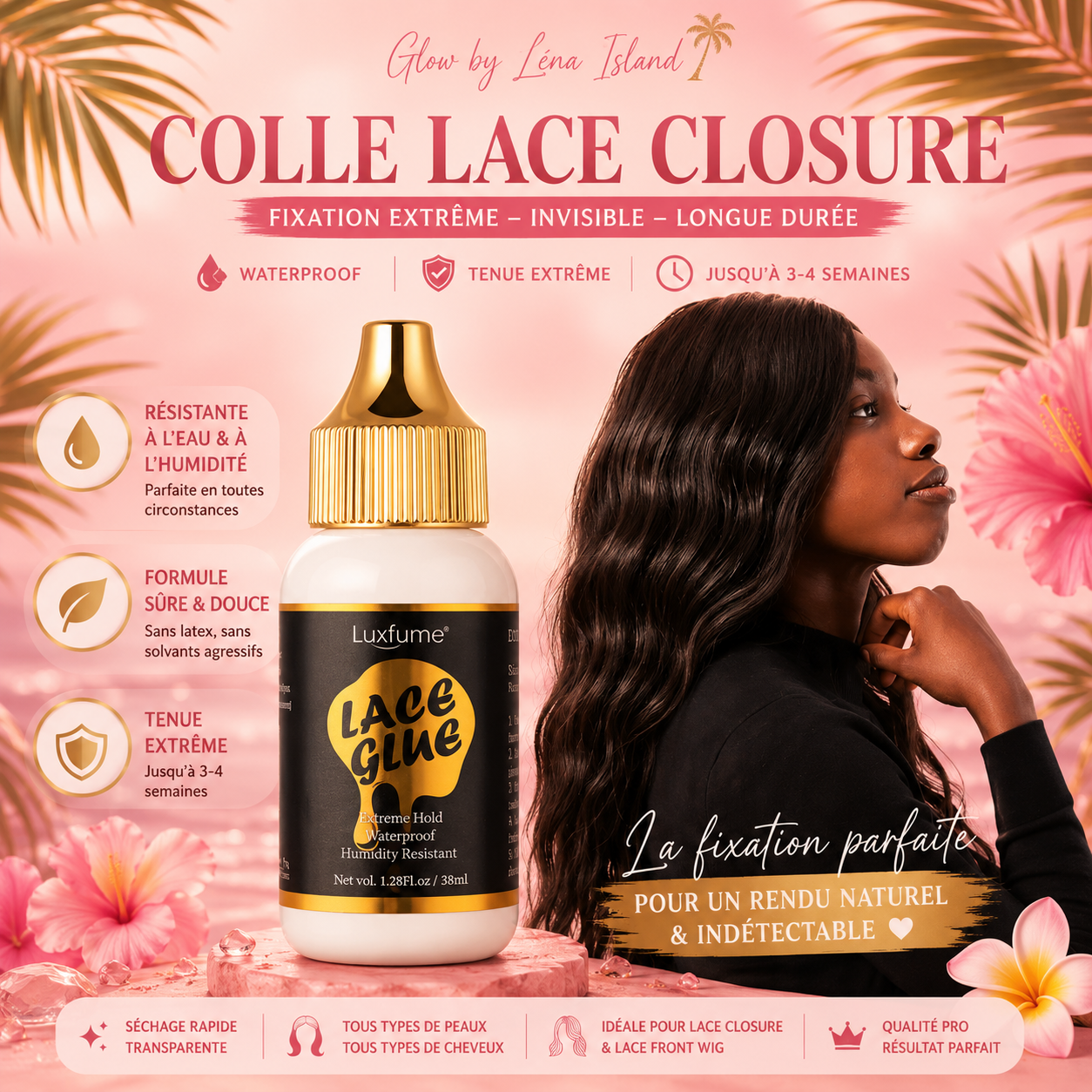 Colle Lace Waterproof Ultra Fixation | Tenue Longue Durée 💧✨