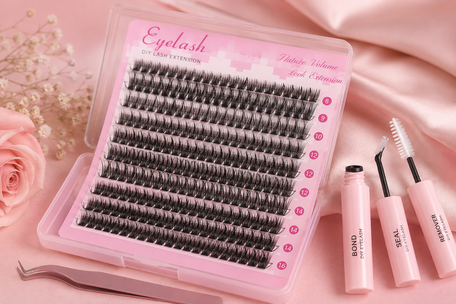 🌸 Kit d’Extension de Cils DIY – Regard Glamour en Quelques Minutes ✨👁️