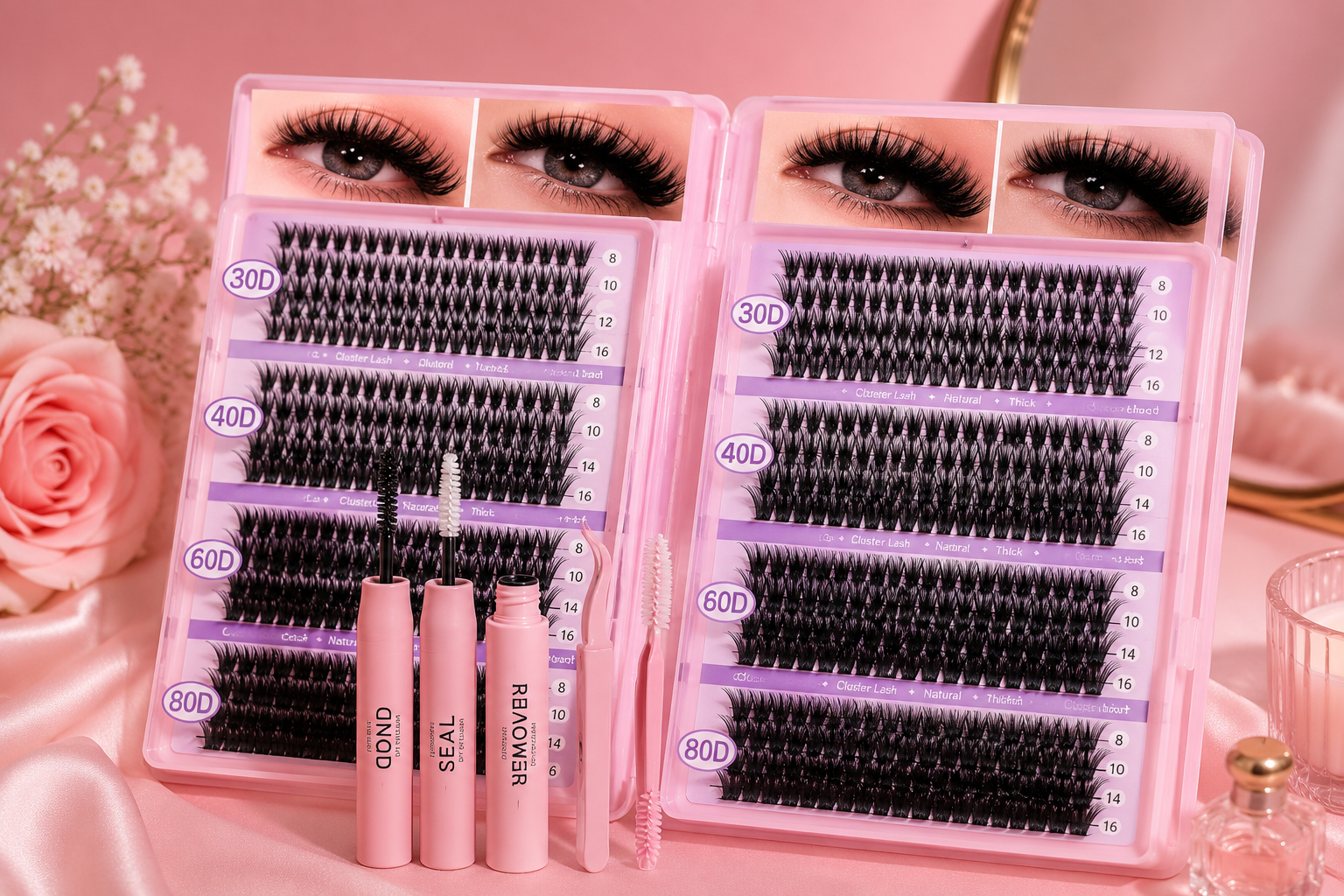 🌸 Kit d’Extension de Cils DIY – Regard Glamour en Quelques Minutes ✨👁️