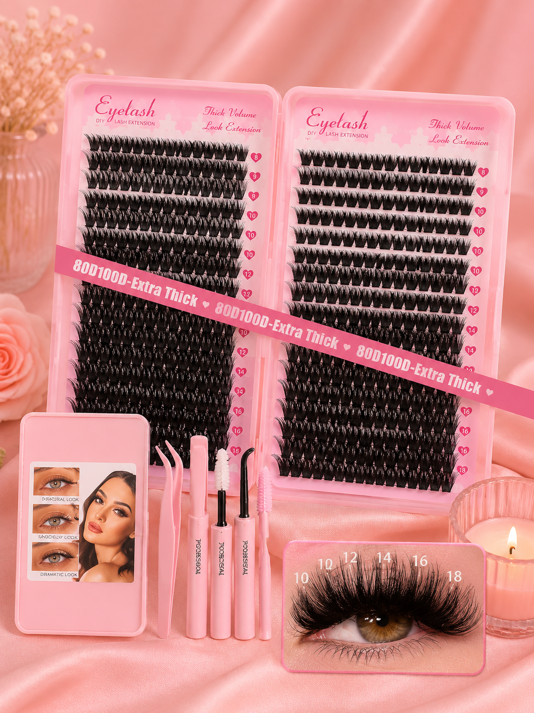 🌸 Kit d’Extension de Cils DIY – Regard Glamour en Quelques Minutes ✨👁️