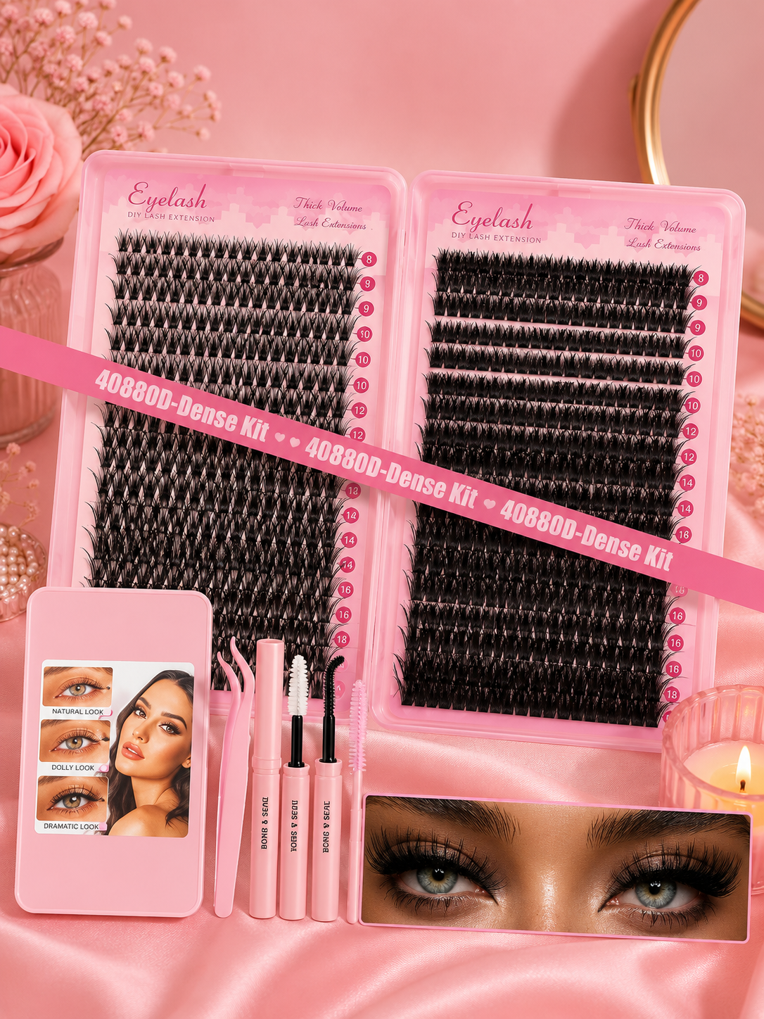 🌸 Kit d’Extension de Cils DIY – Regard Glamour en Quelques Minutes ✨👁️