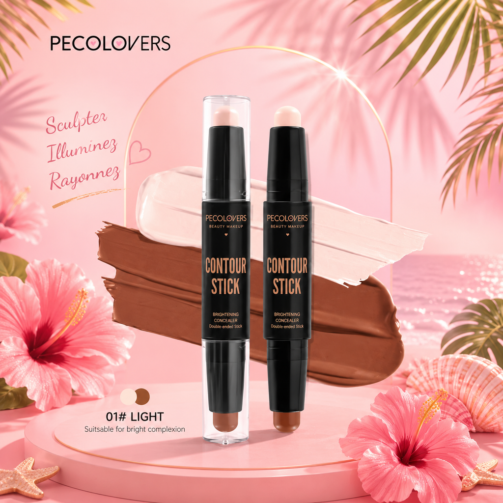 ✨💄 Stick Contour & Highlighter 2-en-1 Waterproof | Glow by Léna Island 💖