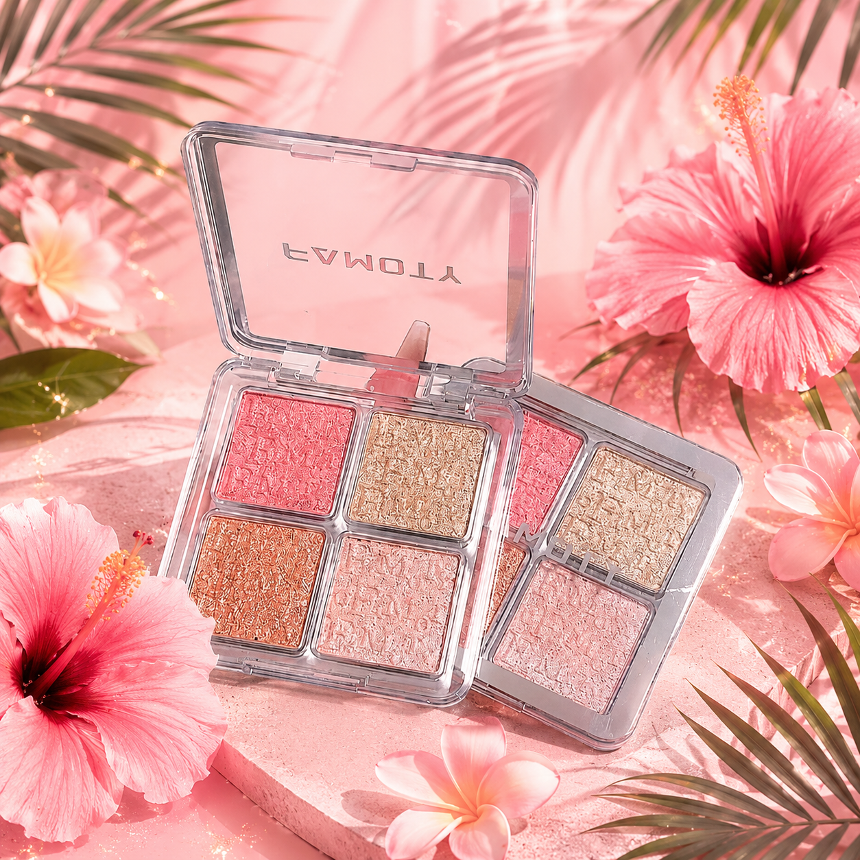 ✨🌸 Palette Highlighter 4 Couleurs – Éclat Naturel & Lumineux 💖