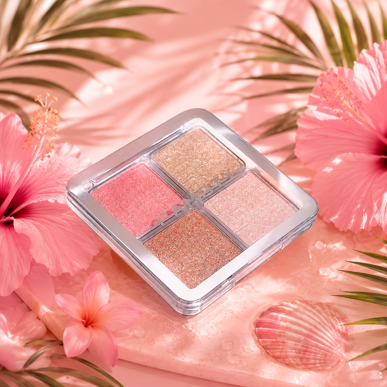 ✨🌸 Palette Highlighter 4 Couleurs – Éclat Naturel & Lumineux 💖