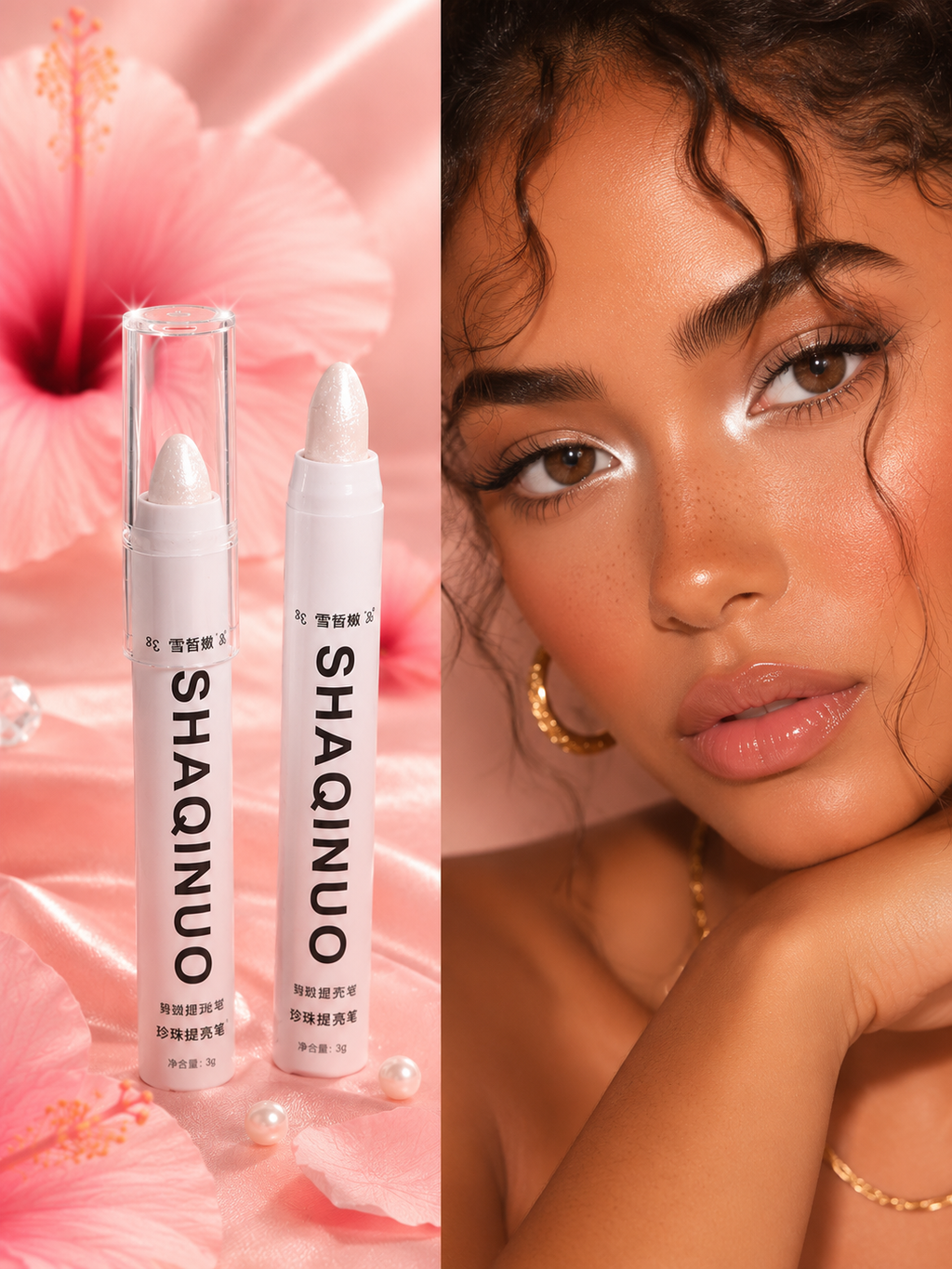 ✨ Stylo Illuminateur & Ombre à Paupières 2-en-1 | Regard Lumineux & Naturel 💖