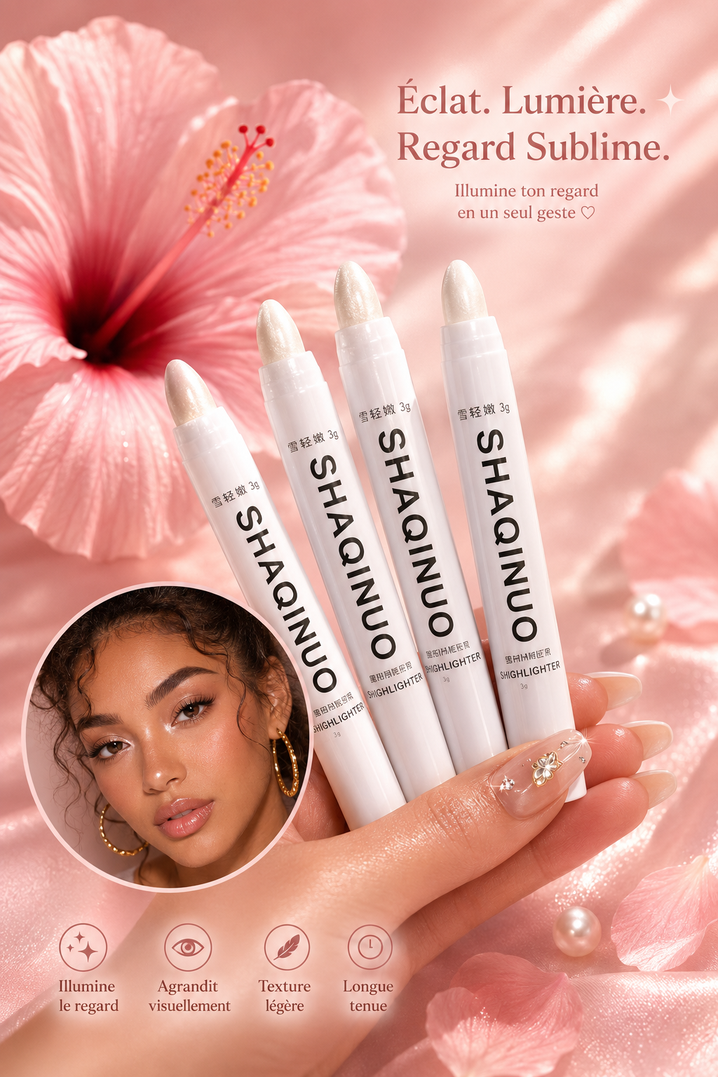 ✨ Stylo Illuminateur & Ombre à Paupières 2-en-1 | Regard Lumineux & Naturel 💖