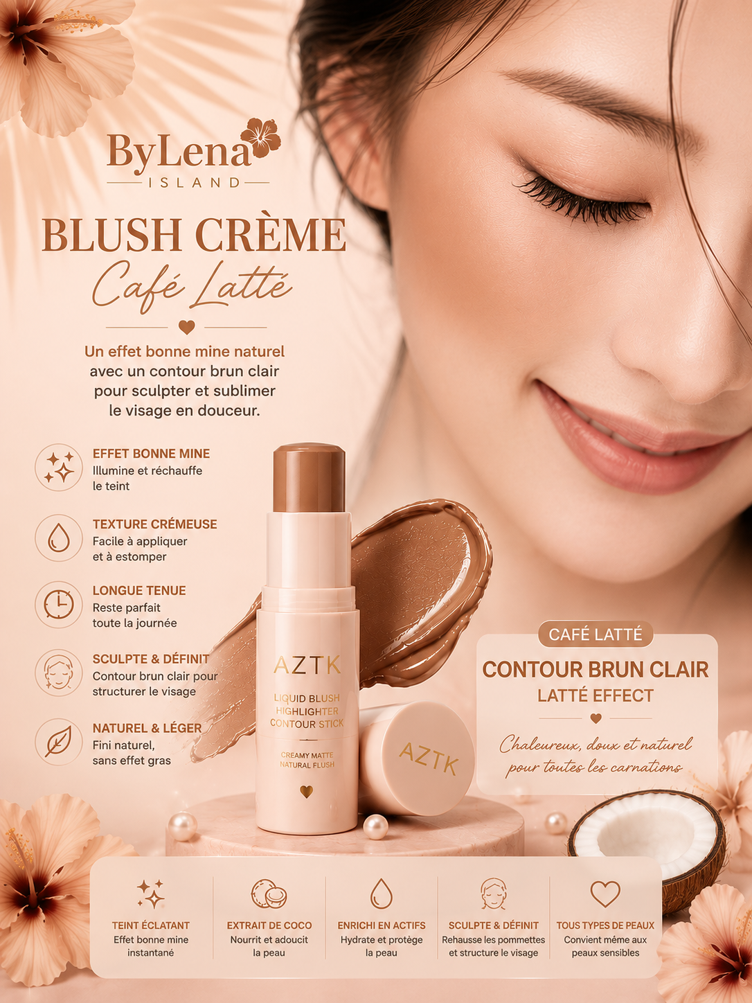 ✨ Blush Liquide, Highlighter & Contour 3-en-1 💖