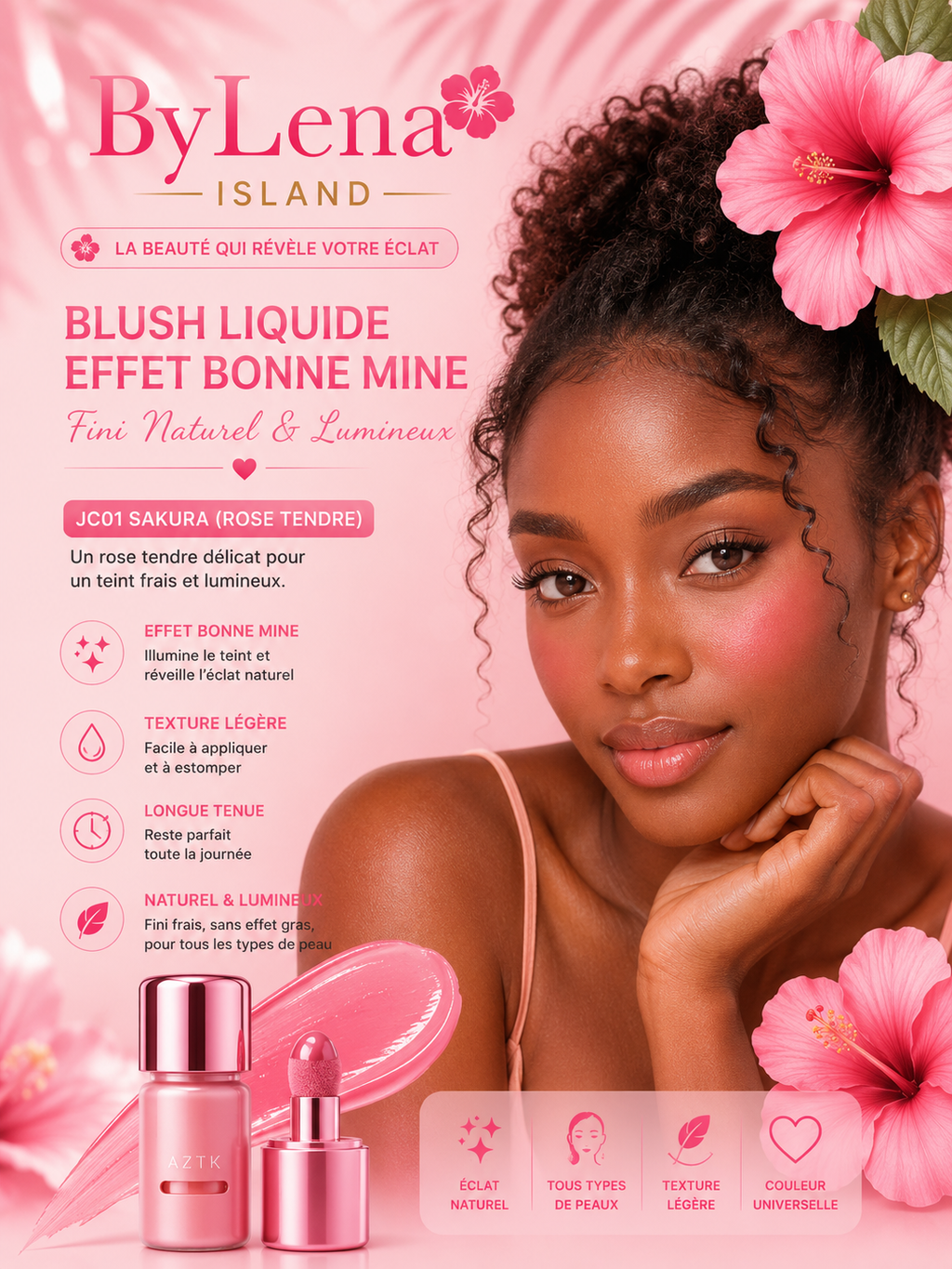 ✨ Blush Liquide, Highlighter & Contour 3-en-1 💖