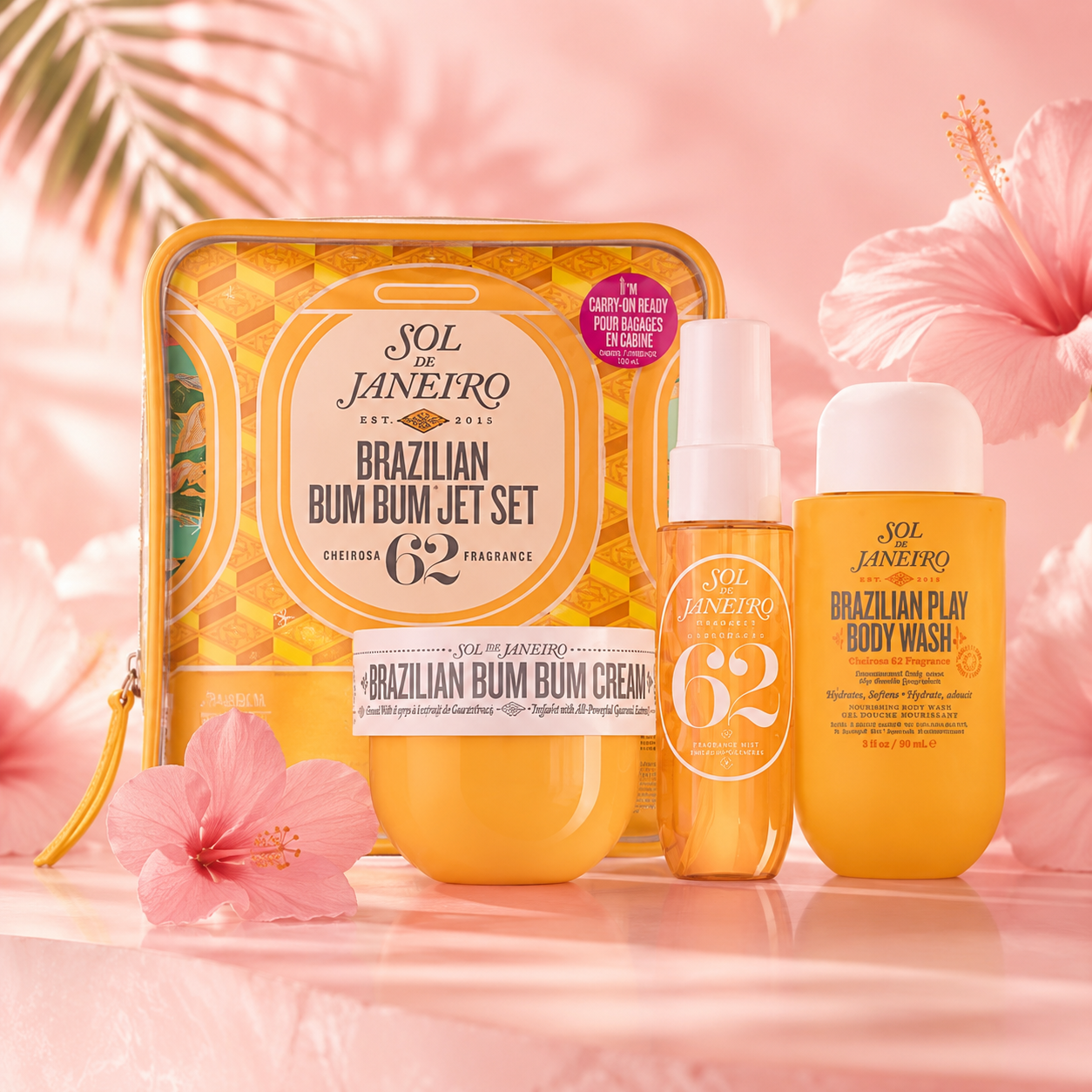 🌴✨ Coffret Corps & Parfum – L’Essence du Brésil 🇧🇷💛