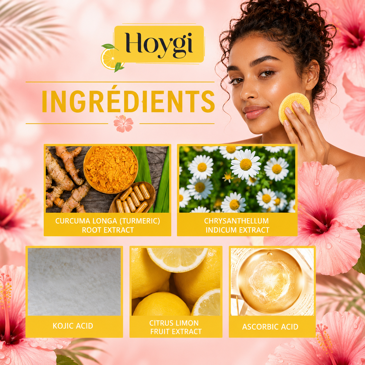 ✨ Disques Nettoyants Éclat au Curcuma & Acide Kojique 🌿💛