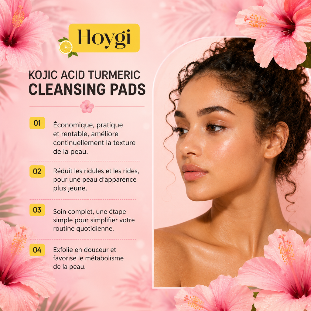 ✨ Disques Nettoyants Éclat au Curcuma & Acide Kojique 🌿💛