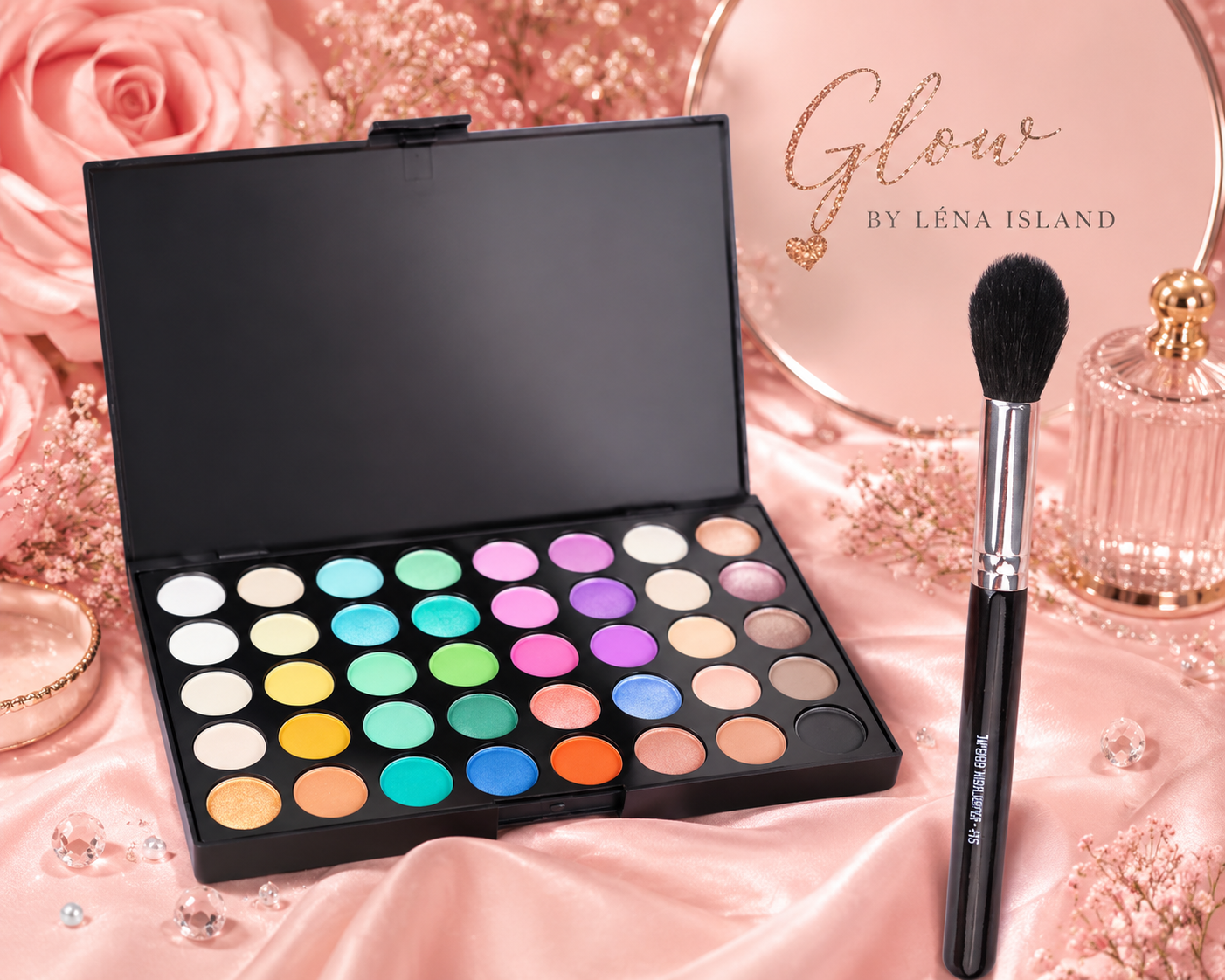 🌸 Palette de Fards à Paupières 40 Couleurs – Mate & Pailletée ✨
