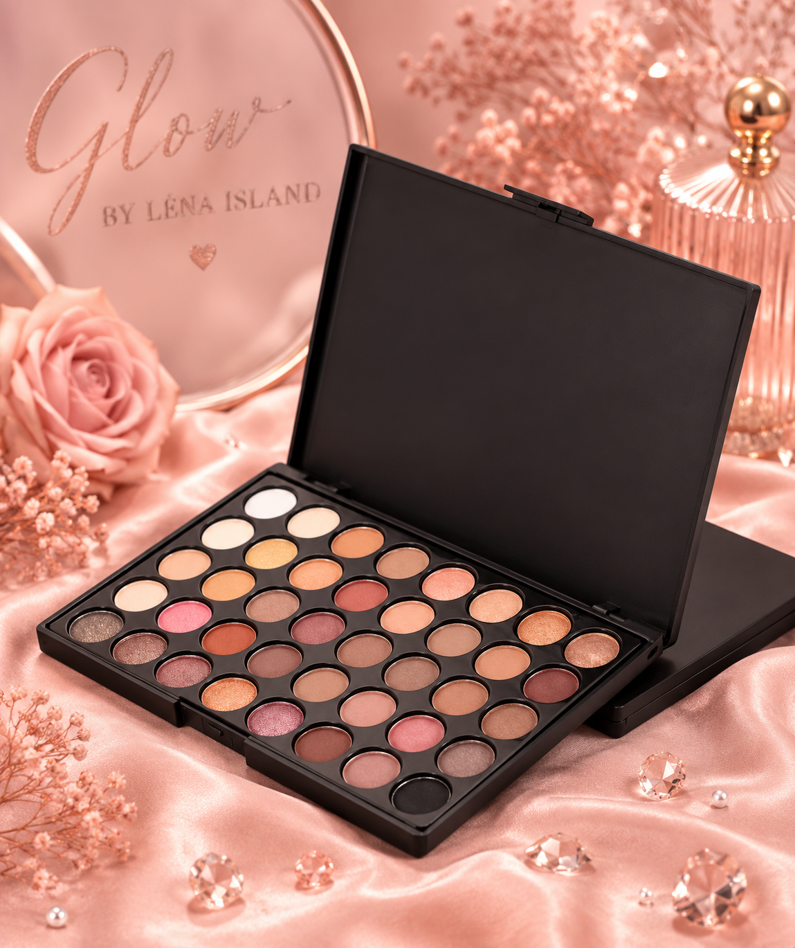 🌸 Palette de Fards à Paupières 40 Couleurs – Mate & Pailletée ✨