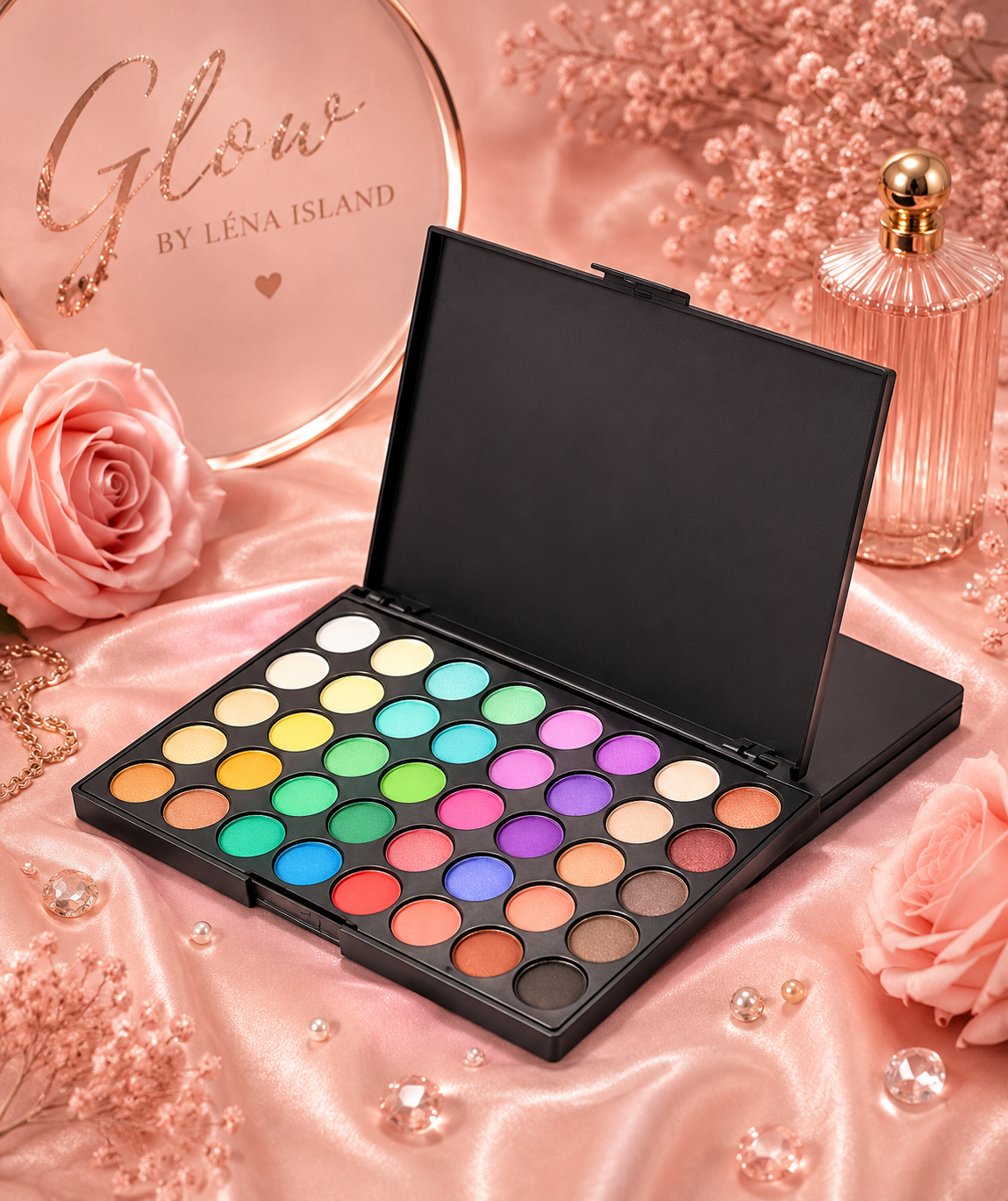 🌸 Palette de Fards à Paupières 40 Couleurs – Mate & Pailletée ✨