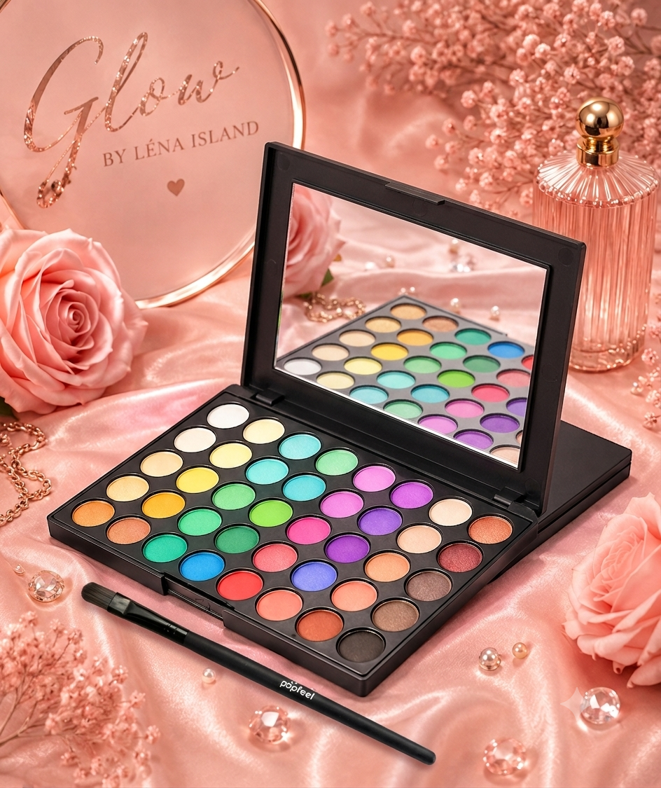 🌸 Palette de Fards à Paupières 40 Couleurs – Mate & Pailletée ✨