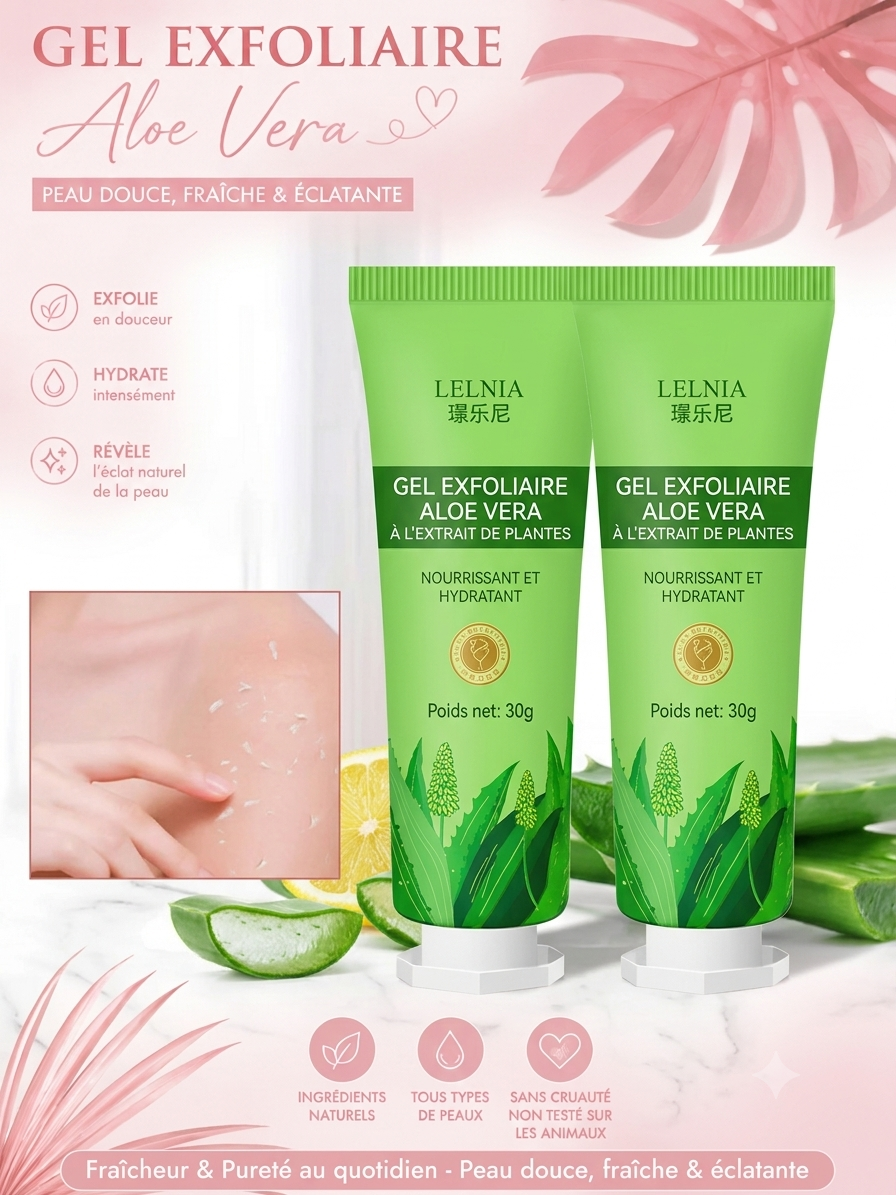 🌿 Gel Exfoliant Visage & Corps – Élimine les Peaux Mortes | Peau Douce & Éclat Naturel ✨ (30 ml)