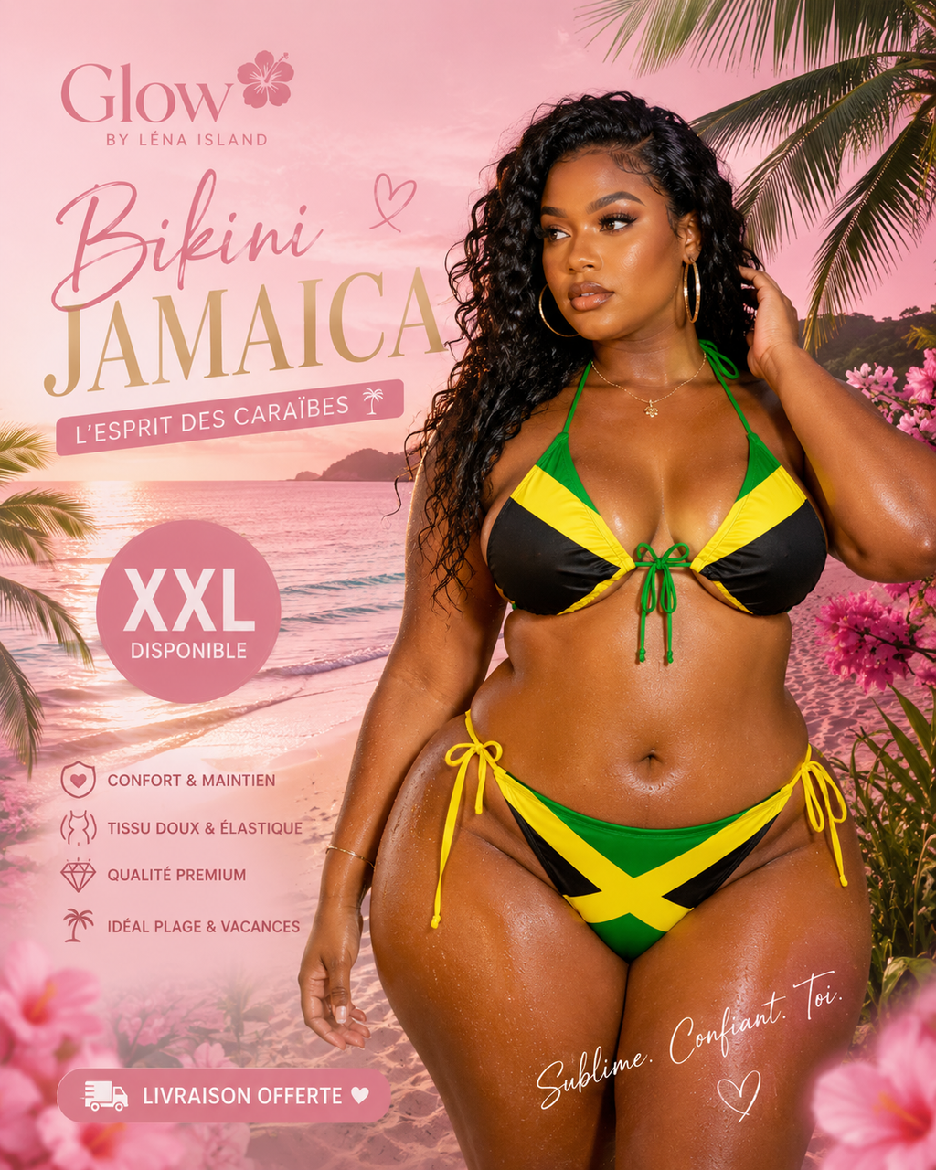 🇯🇲 Bikini Jamaica Glow ✨ | L’esprit des Caraïbes 🌺👙