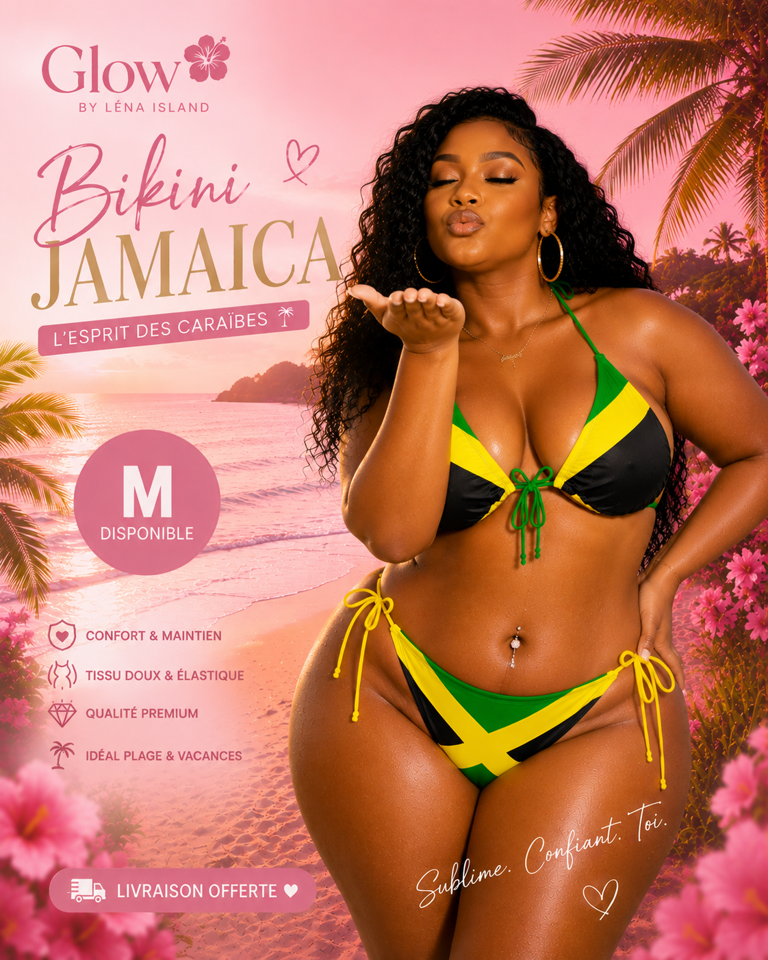 🇯🇲 Bikini Jamaica Glow ✨ | L’esprit des Caraïbes 🌺👙