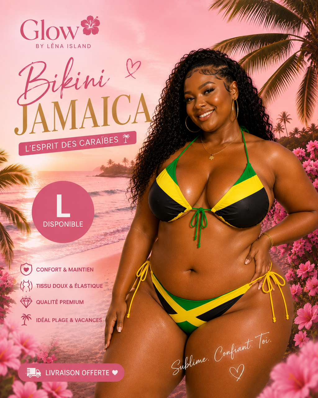 🇯🇲 Bikini Jamaica Glow ✨ | L’esprit des Caraïbes 🌺👙