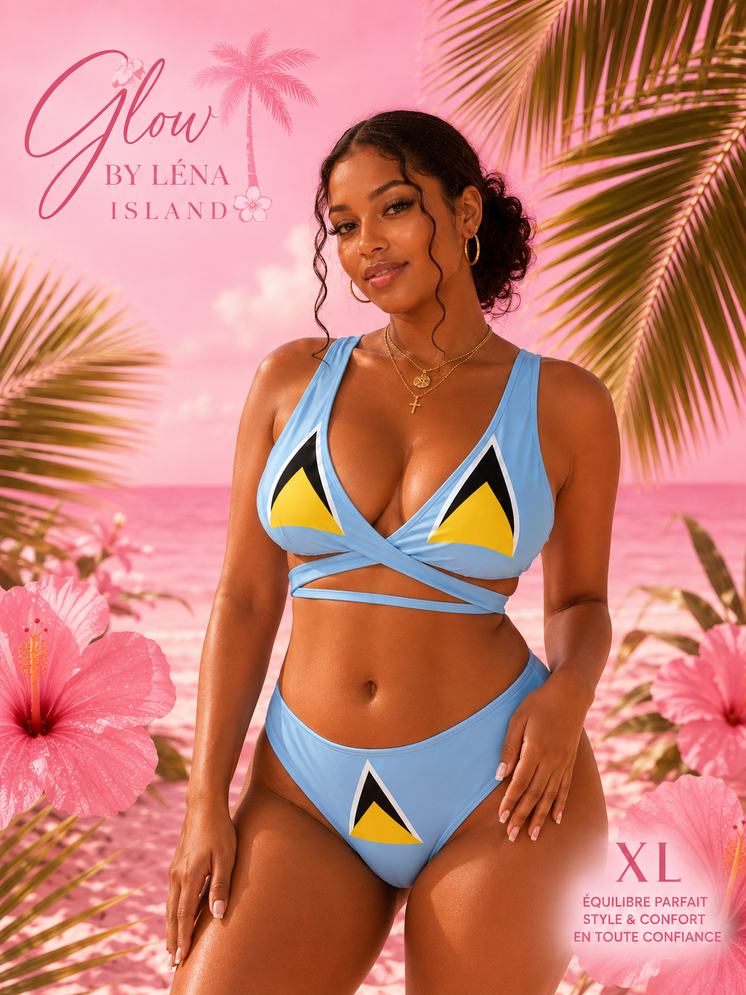 🇱🇨 Bikini Push-Up Sainte-Lucie 🌺 | Maillot 2 Pièces Sculptant & Élégant ✨