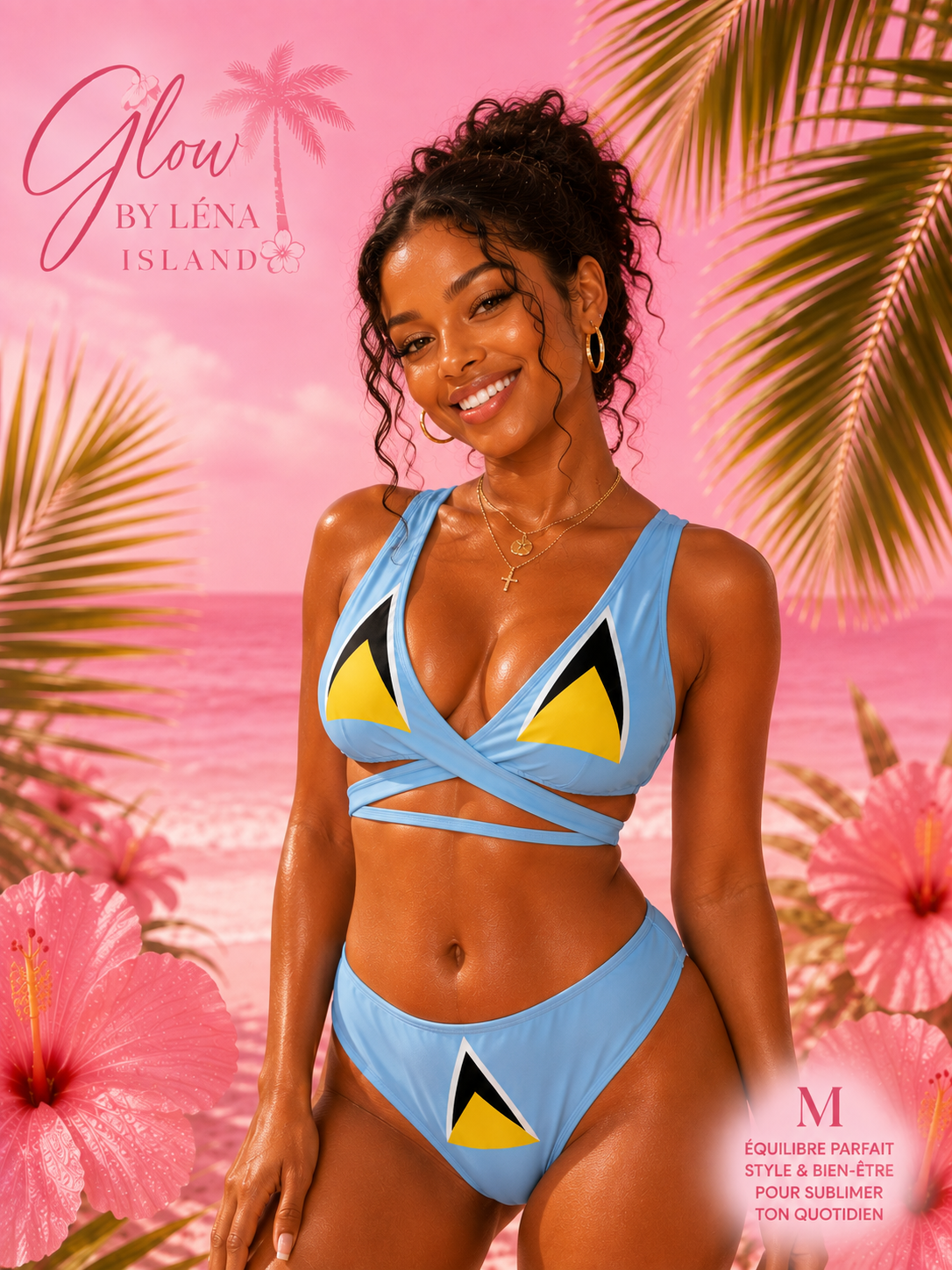 🇱🇨 Bikini Push-Up Sainte-Lucie 🌺 | Maillot 2 Pièces Sculptant & Élégant ✨