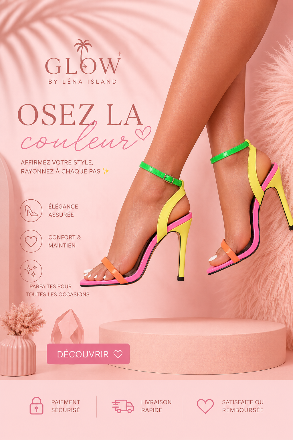 🌈✨ Escarpins Rainbow Glam à Talon Aiguille 👠💖