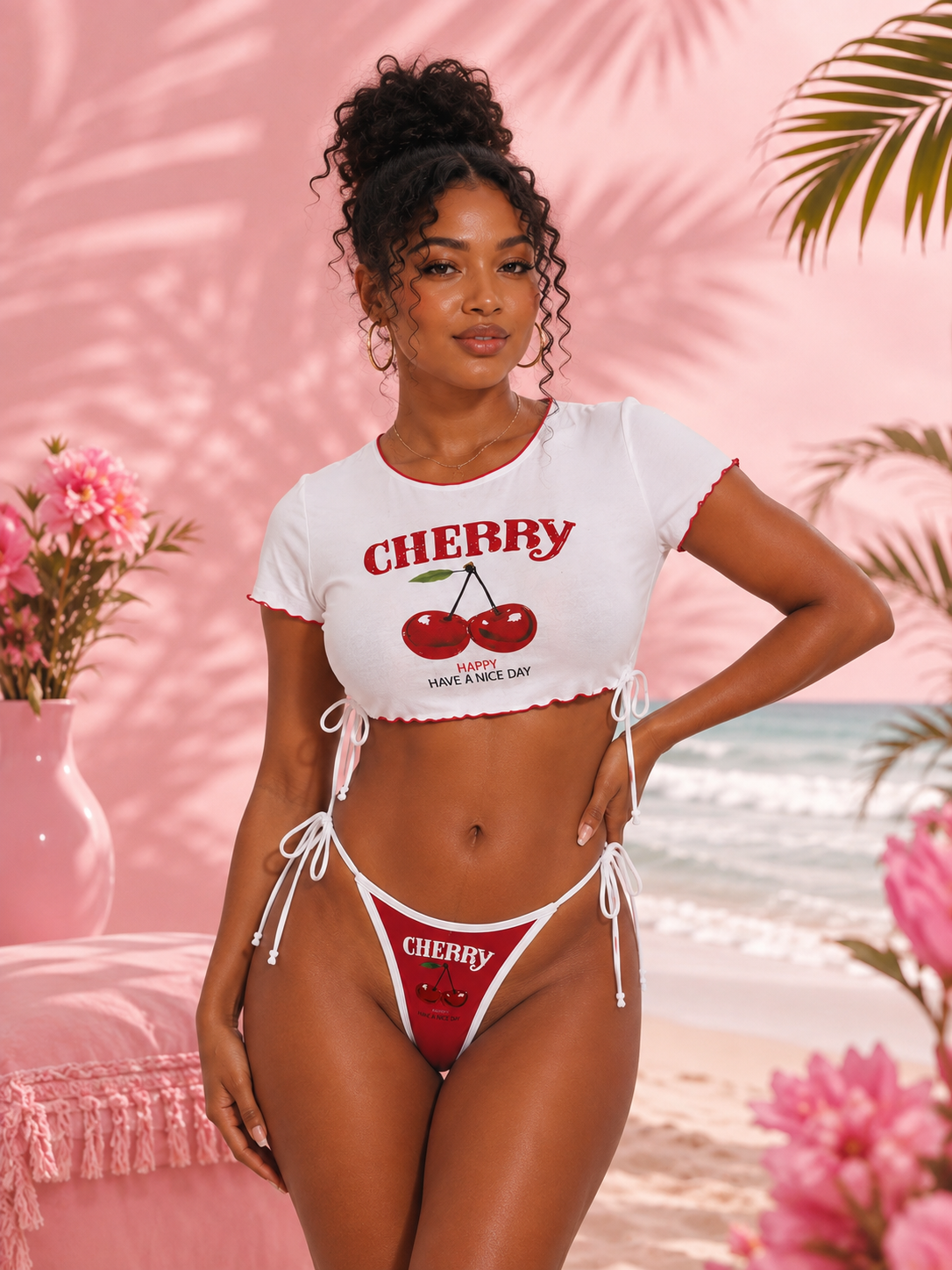 🍒 Bikini Cherry 3 Pièces – Fresh & Sexy Summer 🍒