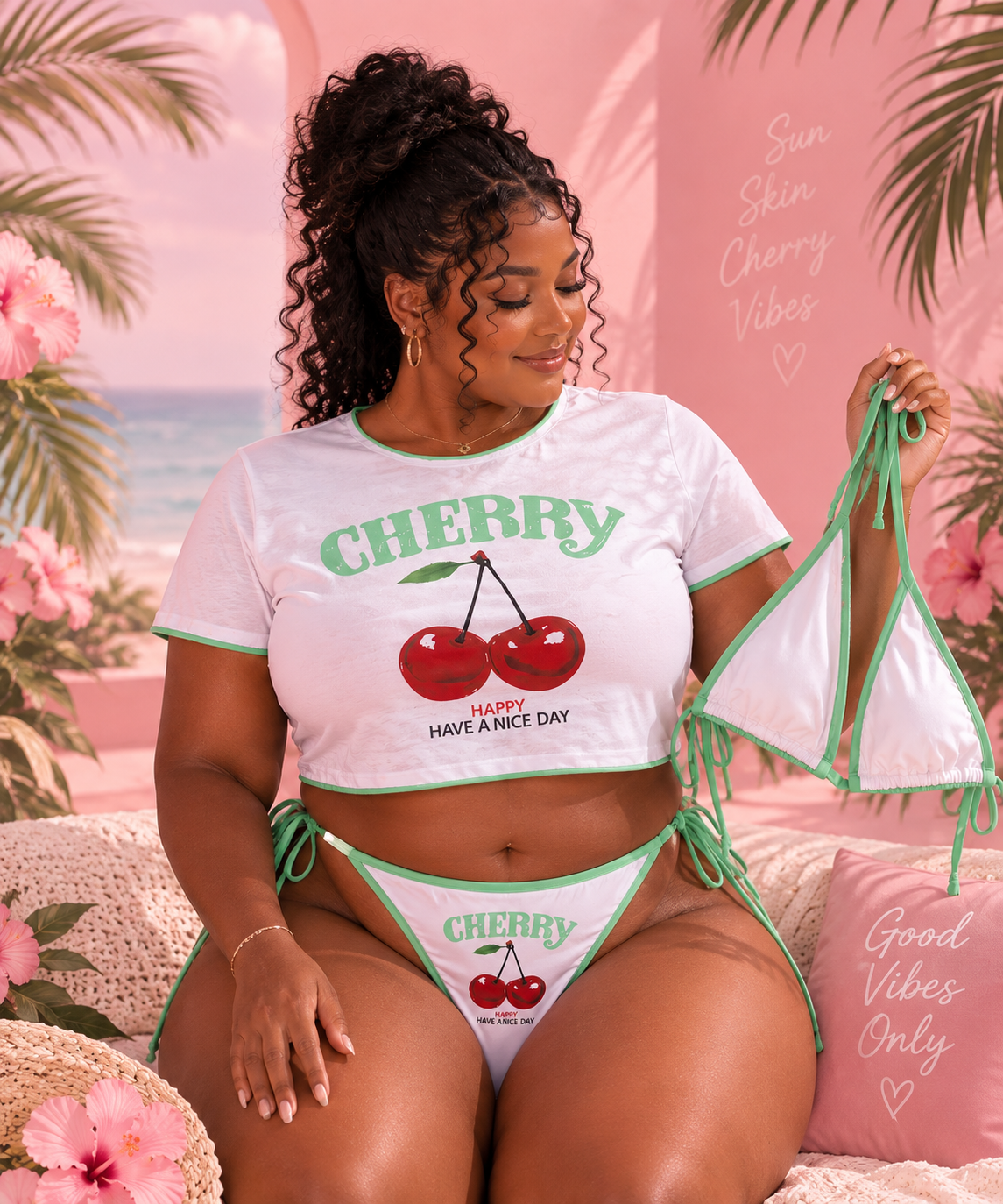 🍒 Bikini Cherry 3 Pièces – Fresh & Sexy Summer 🍒